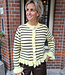 Knit Ruffle Vestje Streep Zachtgeel