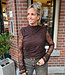 Lace Longsleeve met Ondertop Donkerbruin