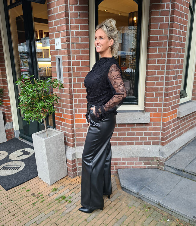 Lace Longsleeve met Ondertop Zwart