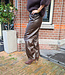 Lederlook Barrel Broek Donkerbruin
