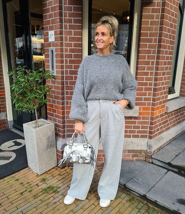 Ambika Fluffy Knit Trui Grijs