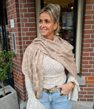 Shawl Leo Shimmer Crème