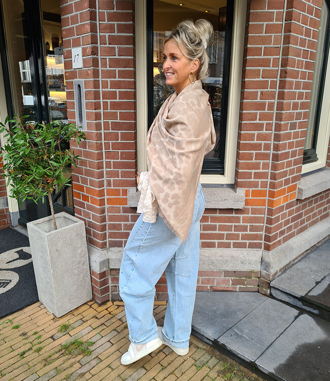 Shawl Leo Shimmer Crème