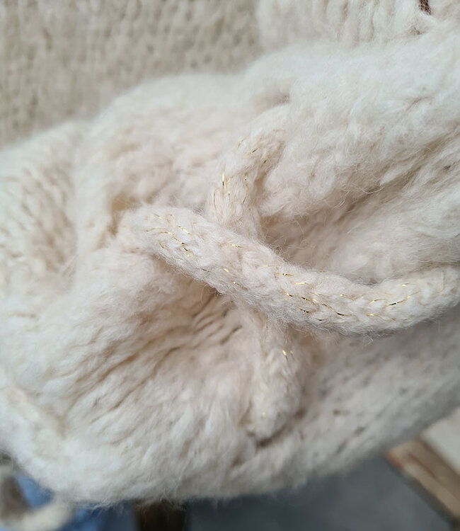 Ambika Knit Trui Gevlochten Arm Crème