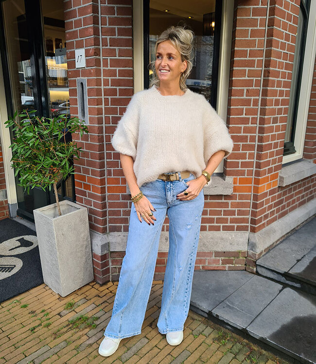 Ambika Fluffy Knit Trui KM Crème