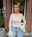 Lace Longsleeve Uitlopende Mouw Crème