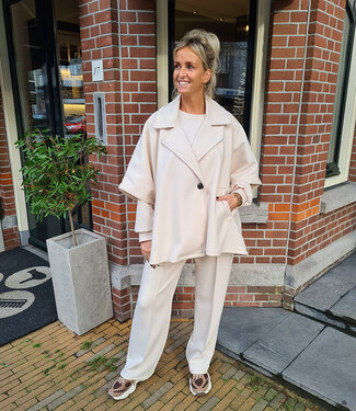 Vilted Poncho Vest Crème