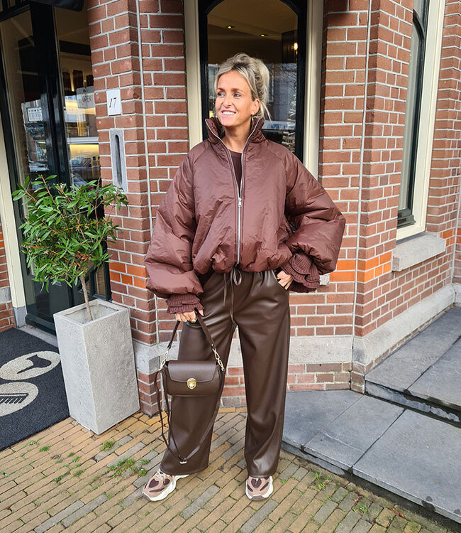 Gewatteerd Jack Pof Donkerbruin