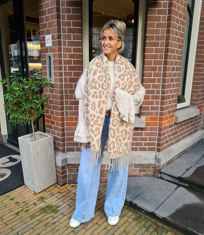 Shawl Leo Crème/Beige