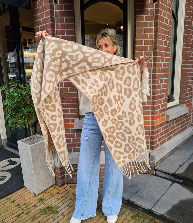 Shawl Leo Crème/Beige
