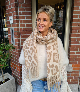 Shawl Leo Crème/Beige