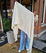 Shawl Crème Shimmer Franje/Ruit