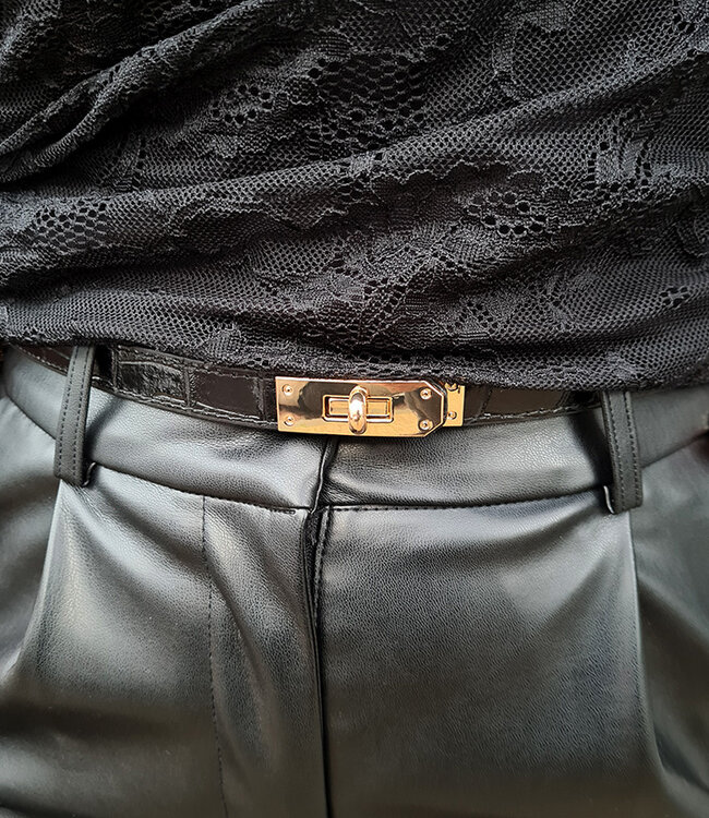 Verstelbare Ceintuur Lak Croco