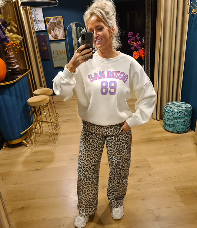 Sweater Azzurro San Diego Offwhite