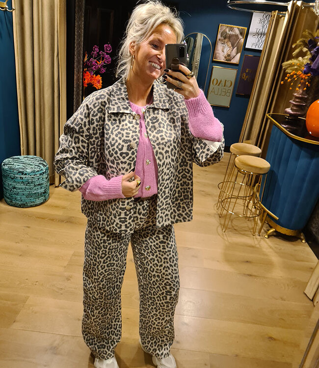 Azzurro Leopard Jacket