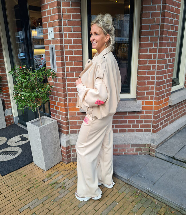 Oversized Soft Bomber/Gilet Beige