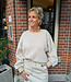Azzurro Luxe Sweater met Bies Beige