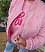 Azzurro Gewatteerd Jacket Flower Roze