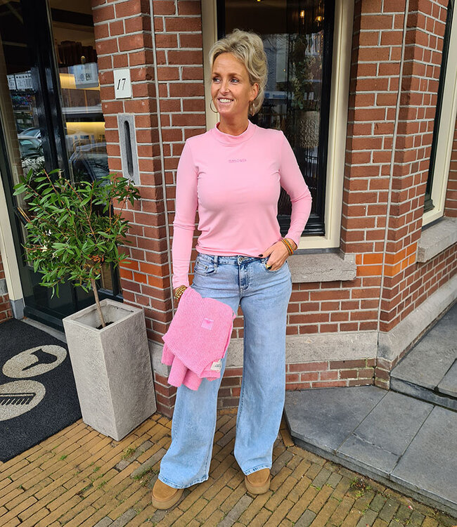 Azzurro Basic Longsleeve Amour Roze
