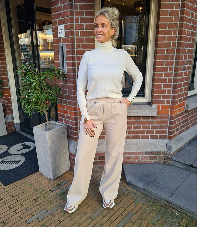 Azzurro Basic Col Gouden Details Crème