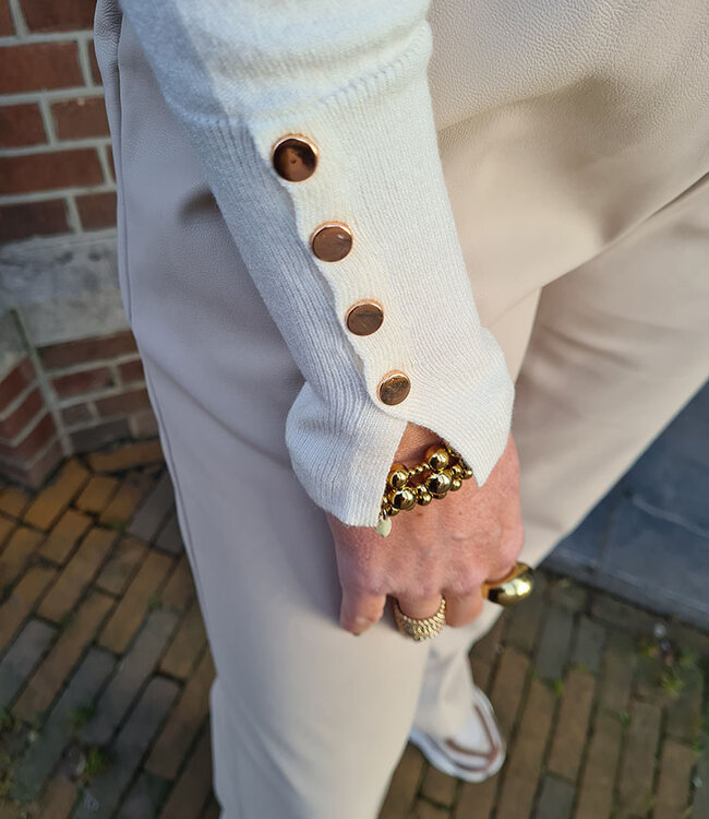 Azzurro Basic Col Gouden Details Crème