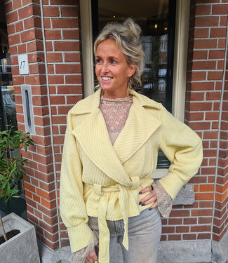 Tweed Jasje met Shimmertje Geel