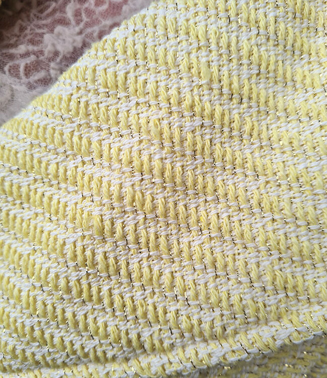 Tweed Jasje met Shimmertje Geel