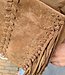 Angie Suede Fringe Bag Camel