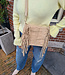 Angie Suede Fringe Bag Beige