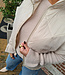Gewatteerde Bodywarmer Rits Lichtbeige