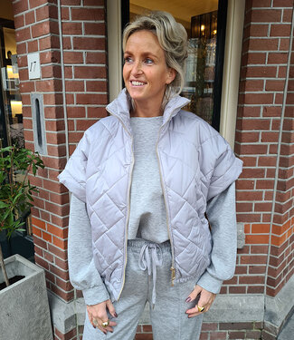 Gewatteerde Bodywarmer Rits Grijs