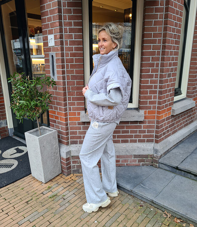 Gewatteerde Bodywarmer Rits Grijs