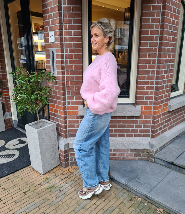 Ambika Fluffy Knit Trui Roze