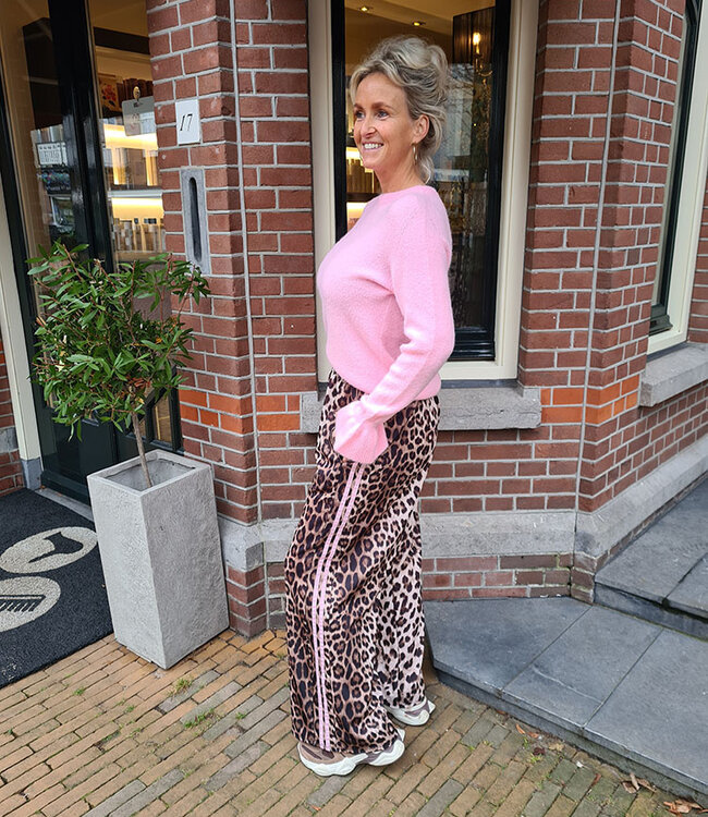 Alpaca Trui Uitlopende Mouw Zachtroze