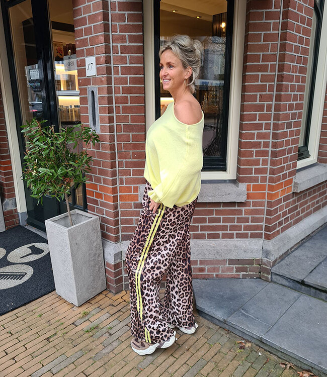 Vlindermouw Trui Ruffle Geel