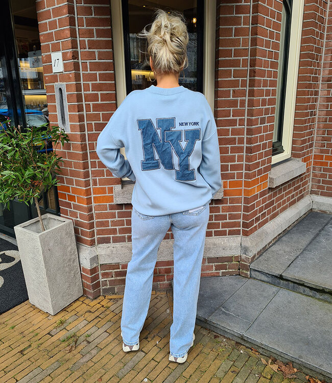 Knit Sweater NY Denim/Blauw