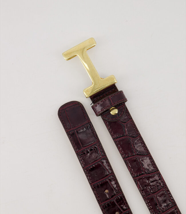 Look-a-Like Riem Her Croco Lak Bordeaux