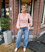 Stretchie Wikkelblouse Ruffle Roze