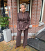 Blazer met Ceintuur Donkerbruin