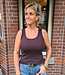 Cup of Joe COJ Olivia Tank Top Donkerbruin