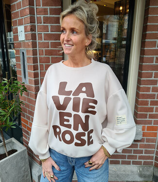 Sweater La Vie En Rose Beige/Bruin