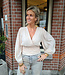 Blouse Gesmokt Vhals Beige