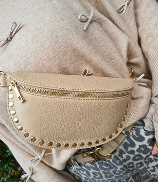 Crossbody met Studs Vanille