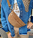 Crossbody Suede met Studs Camel