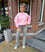 Oversized Sweater met Fleece Le Marais ROZE/Beige