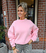 Oversized Sweater met Fleece Le Marais ROZE/Beige
