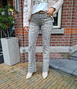 Leopard Flared Jeans