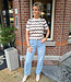 Knit Tee Zigzag Beige/Donkerbruin