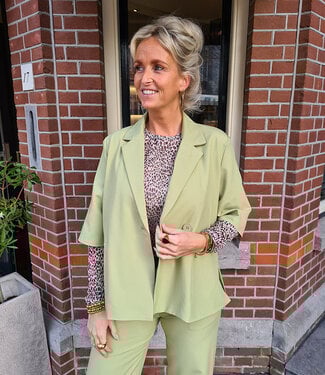 Azzurro Blazer KM Lime Groen