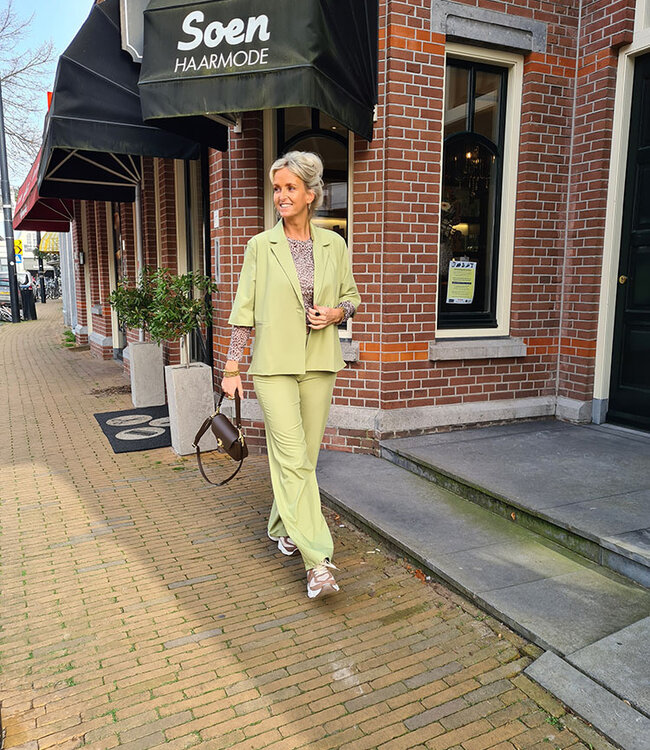 Azzurro Pantalon Lime Groen